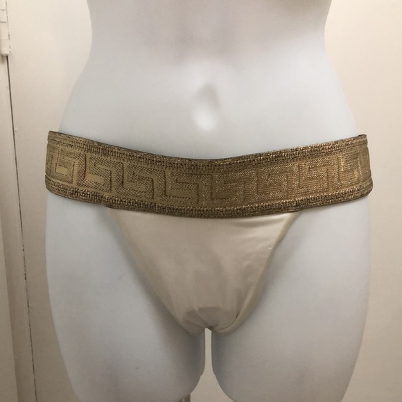 DOLCESSA ANGEL VENUS WHITE/GOLD SWIM TOP AND BOTTOM • Sz S • NWT - Picture 6 of 17